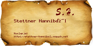 Stettner Hannibál névjegykártya